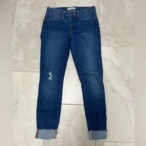 Madewell NWOT 9” size 25 Mid-Rise Skinny Jeans Blue